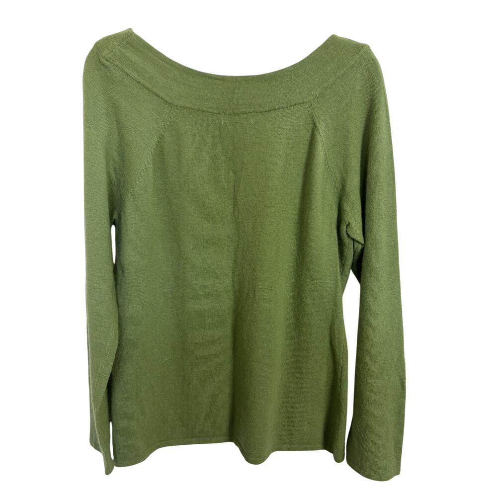 Carole Little Angora Wool Blend Wide Neck Pullover Sweater Size XL Cozy FLAWS